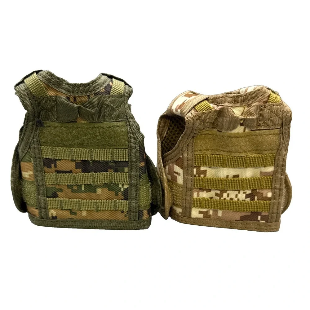Set 2-Tactical Beer Vest Molle Vest Mini Wine Bottle Cover Vest Cooler Airsoft